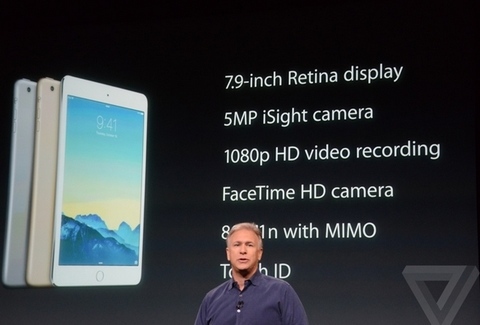 蘋果發佈iPadmini3：配TouchID增土豪金版