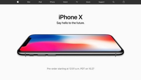 iPhone X抢占苹果官方主页 因为要开卖了 