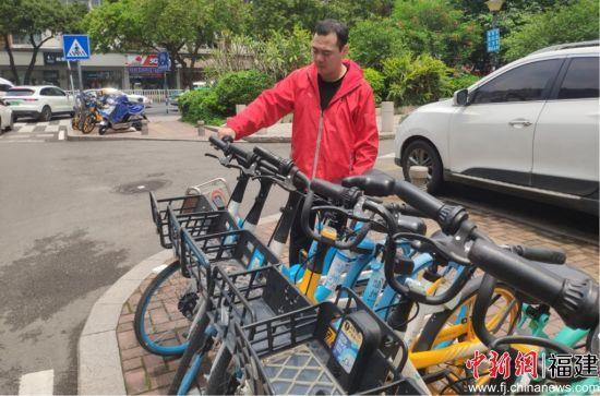 迎接数字中国峰会福州路面共享单车清新亮相